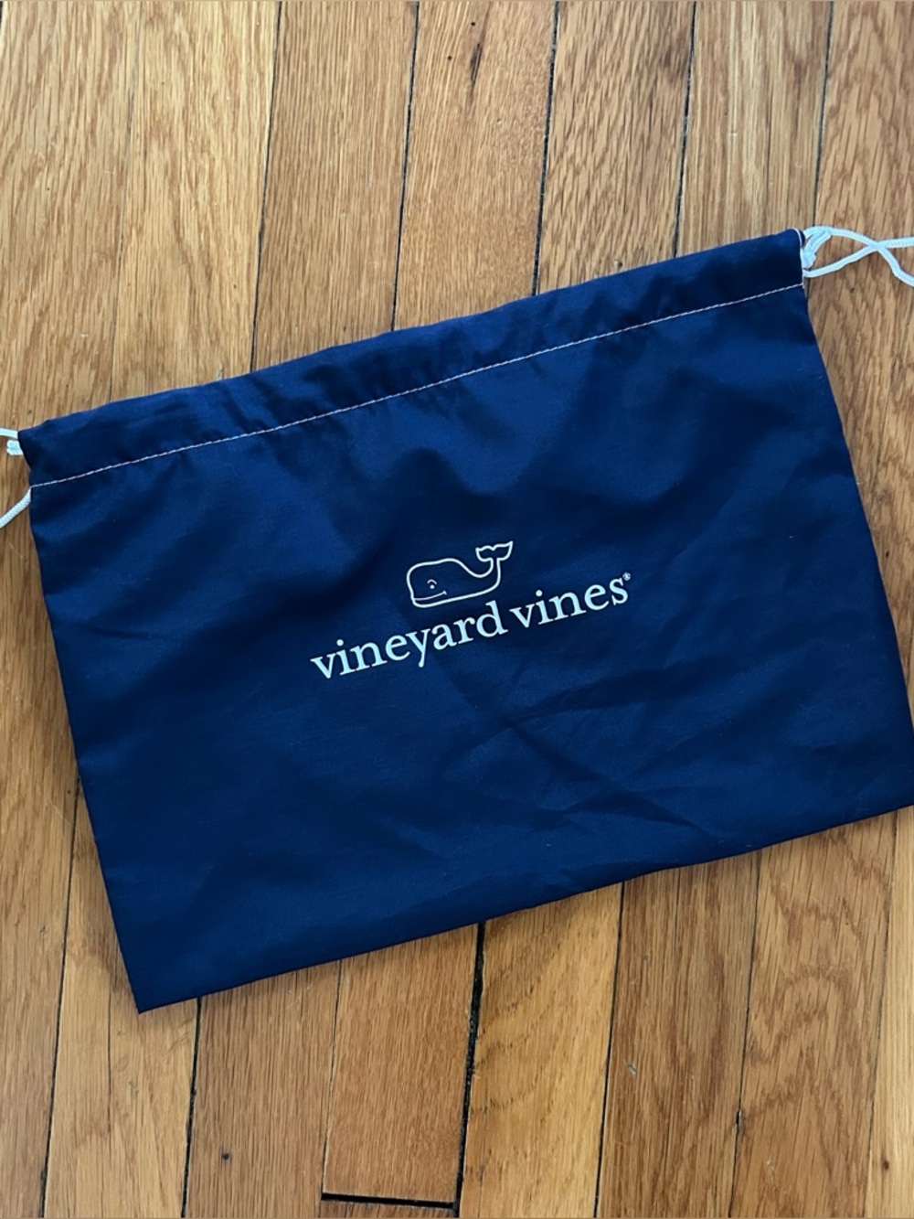Vineyard Vines Navy Drawstring Shoe/Accessory Pouch with White Whale